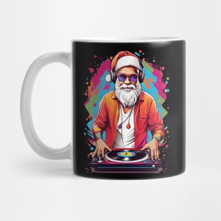 DJ Mixing Santa Mug